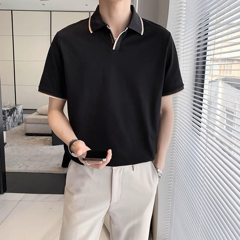 Áo thun nam polo tay ngắn mẫu mới đơn giãn dễ mặc dễ phối trang phục Ms 24