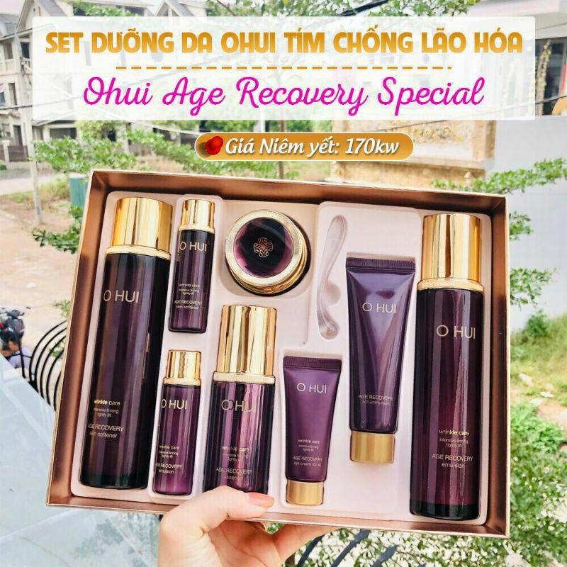 (chính hãng) SET DƯỠNG DA OHUI TÍM GIẢM LÃO HÓA - Ohui Age Recovery Special