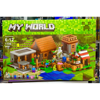 Đồ chơi lắp ráp mô hình Minecraft 63021 Xếp Hình Ngôi Làng The Village Và Dân Làng 1106 Mảnh