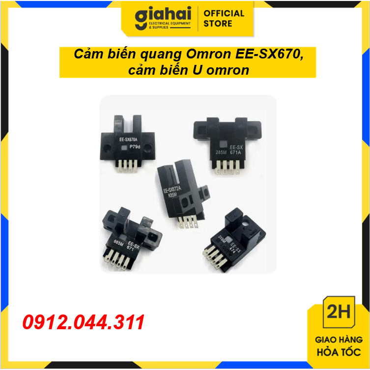Cảm biến quang Omron EE-SX670, cảm biến quang chữ u omron, cảm biến chữ u TBD183