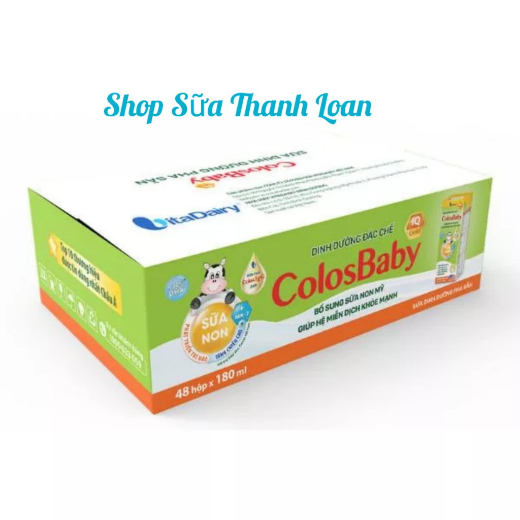 [HSD T3-2024] [Có Thẻ Cào] Thùng 48 Hộp SBPS ColosBaby IQ Gold 180ml/thùng