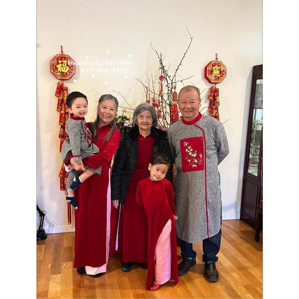 Aó Dài Tiêu Cho Ba Và Bé Sản Xuất Trực Tiếp MOONLISA