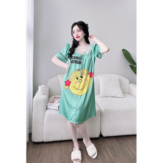 Đầm lụa phối ren hoạ tiết siêu xinh xắn