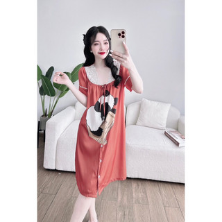 Đầm lụa phối ren hoạ tiết siêu xinh xắn