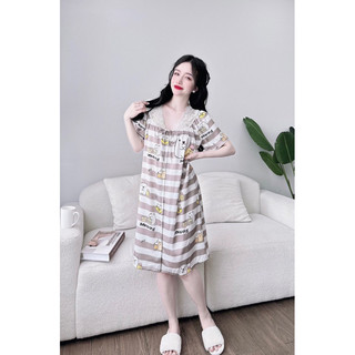 Đầm lụa phối ren hoạ tiết siêu xinh xắn