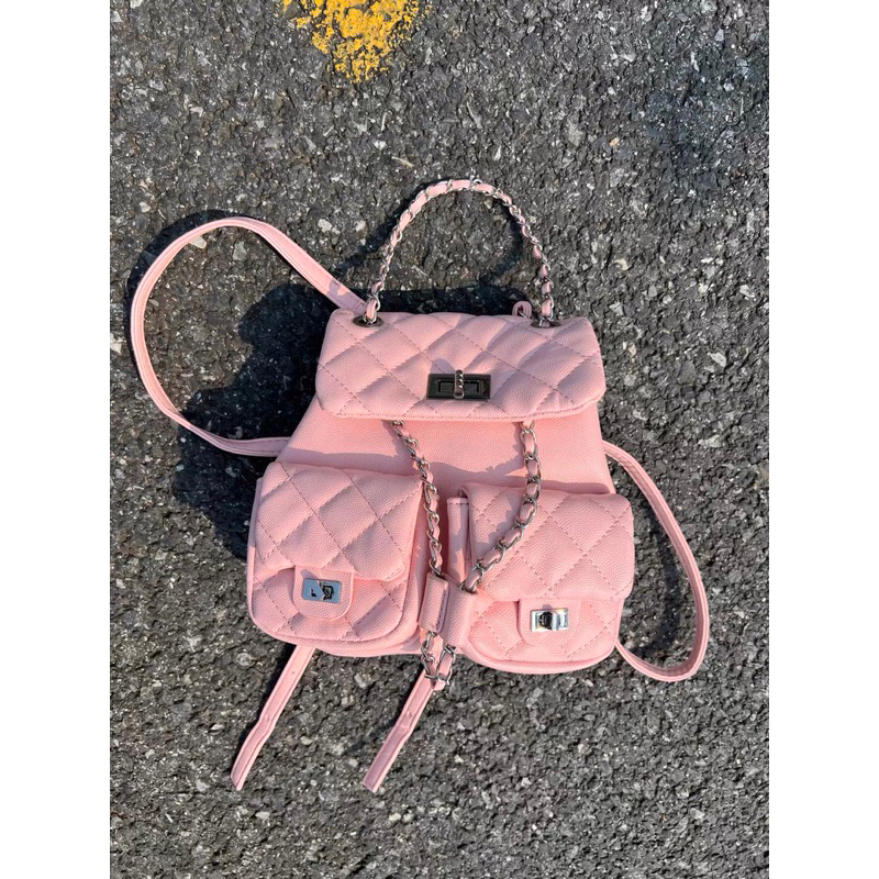 CHERRY BAG - TÚI XÁCH DA HỒNG BABY đi chơi , đi du lịch,…