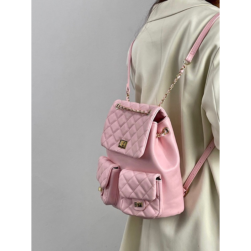 CHERRY BAG - TÚI XÁCH DA HỒNG BABY đi chơi , đi du lịch,…