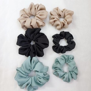 [ Dây buộc tóc vải Scrunchies] Dây cột tóc Scrunchies chất vải lụa 14cm