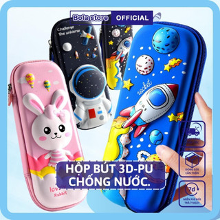 Hộp bút cute 3d xinh xắn cho bé trai bé gái hộp đựng bút to 3 ngăn chống nước học sinh BOLA STORE chất liệu PU bền nhẹ