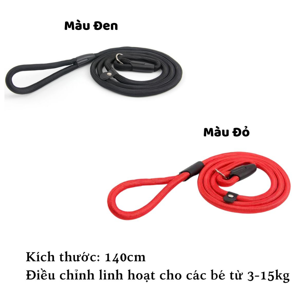 Dây xích, dây dắt kỉ luật cho chó mèo 1*140cm - lutpet