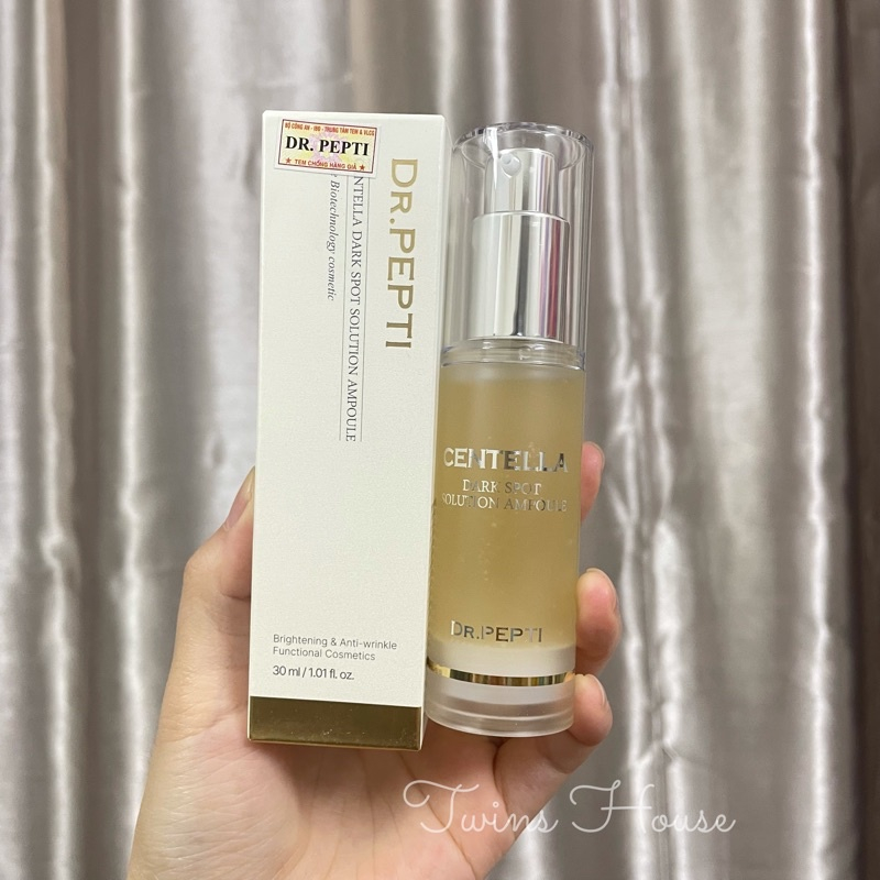 Tinh chất dưỡng trắng căng bóng DR.PEPTI centella dark spot solution ampoule 30ml