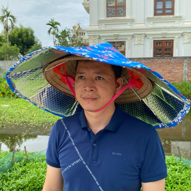 Dù Nón Cách Nhiệt Chống Nóng, Có Khung Nhôm Điều Chỉnh, Đường Kính Rộng, Chống Nắng, Mưa, Siêu Nhẹ Bền Đẹp