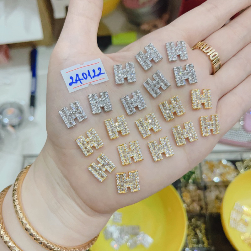 Charm đính móng tay nail charm cao cấp mẫu nhỏ vừa tay đá sáng ko xỉn màu