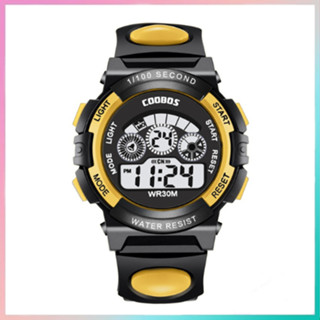 Đồng Hồ Đeo Tay Điện Tử Trẻ Em chính hãng COOBOS Đèn LED 7 Màu Cho Cả Bé Trai Và Gái
