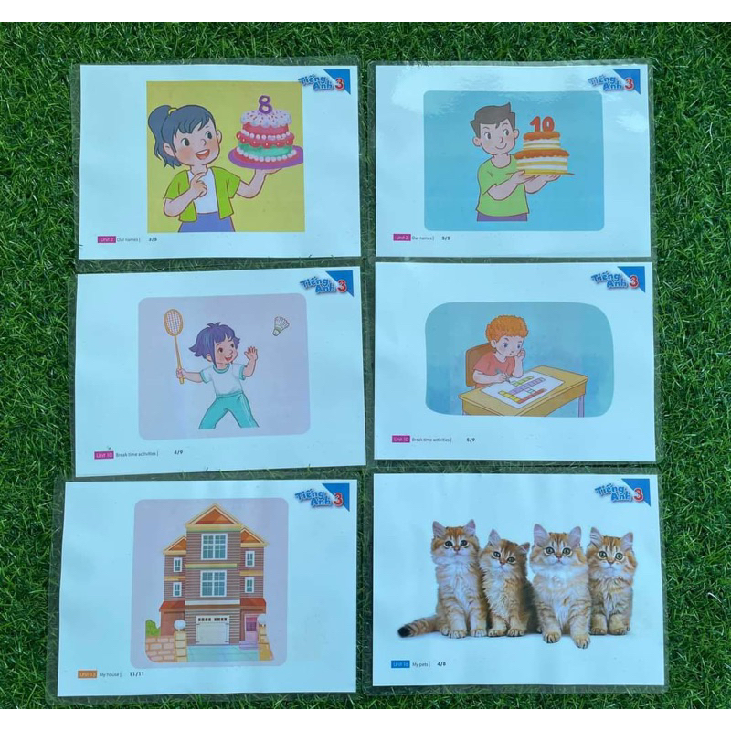 Flashcard 3 175 thẻ ép plastic