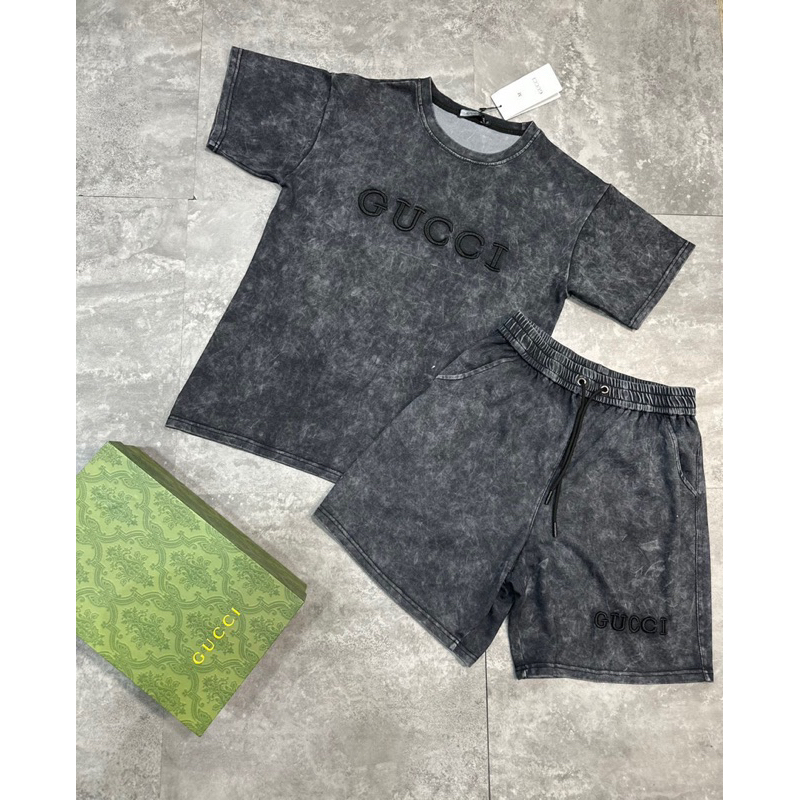 Set bộ cotton 2c loang nam ESS From Rộng  dày dặn, thoáng mát