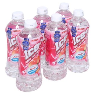 Lốc 6 chai nước trái cây ice+ vị đào 490ml