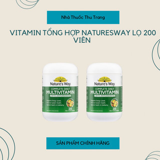 (Đủ bill) Vitamine Tổng Hợp Tảo Biển Nature's way Multivitamin_200 viên