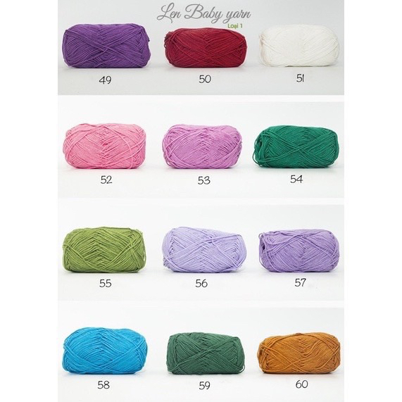 Len baby yarn TRƠN  loại 1