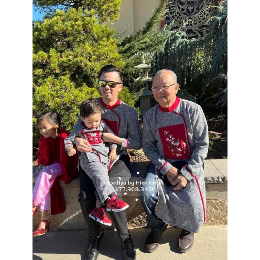 Aó Dài Tiêu Cho Ba Và Bé Sản Xuất Trực Tiếp MOONLISA