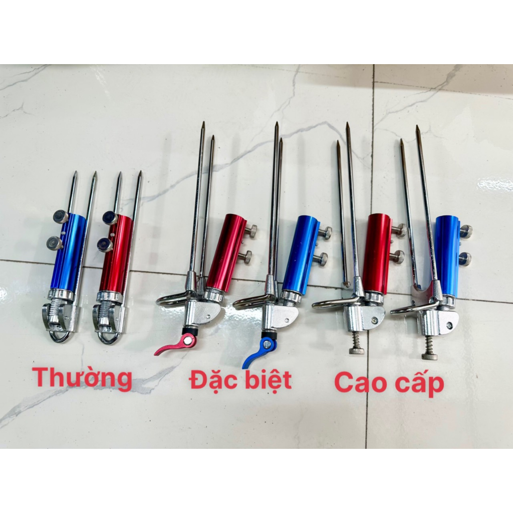 Gác cần và cán vợt câu đài cacbon SUPER ROD nhã lam, kích thước 2.1m, 2.4m, 2.7m