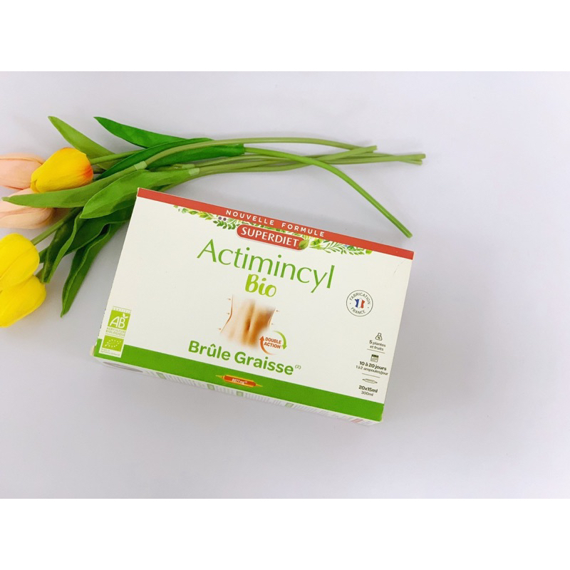 Superdiet đốt mỡ, detox hữu cơ bio Actimincyl 8877mg 20x15ml Pháp