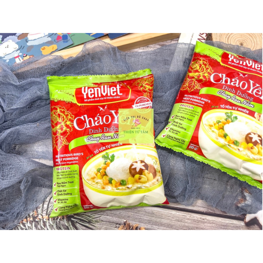 Cháo Yến Dinh Dưỡng Yến Việt Cháo Chay Rau Nấm Thơm Ngon Tốt Cho Sức Khỏe Gói