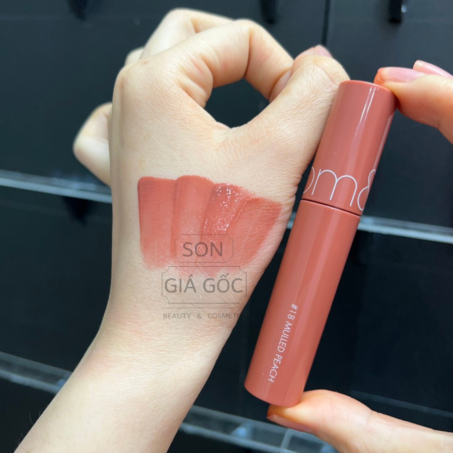 son romand bóng màu 18 Hồng đào (Romand Juicy Lasting Tint 18)