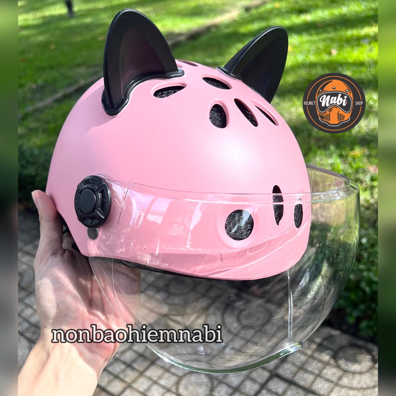 Mũ bảo hiểm dễ thương tặng Tai  cho Người Lớn & Bé