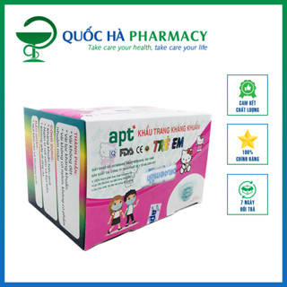 Khẩu trang y tế kháng khuẩn APT cho trẻ em hộp 50 cái - Quốc Hà Pharmacy
