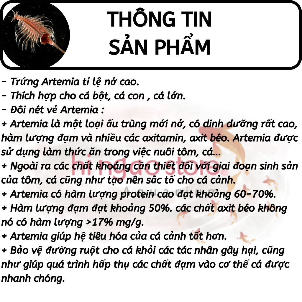 Combo 1: 10g Trứng Artemia Mỹ + Bộ Ấp - Thức ăn cá betta bột, cá bột giúp cá betta giữ bầy | Hingaostore.