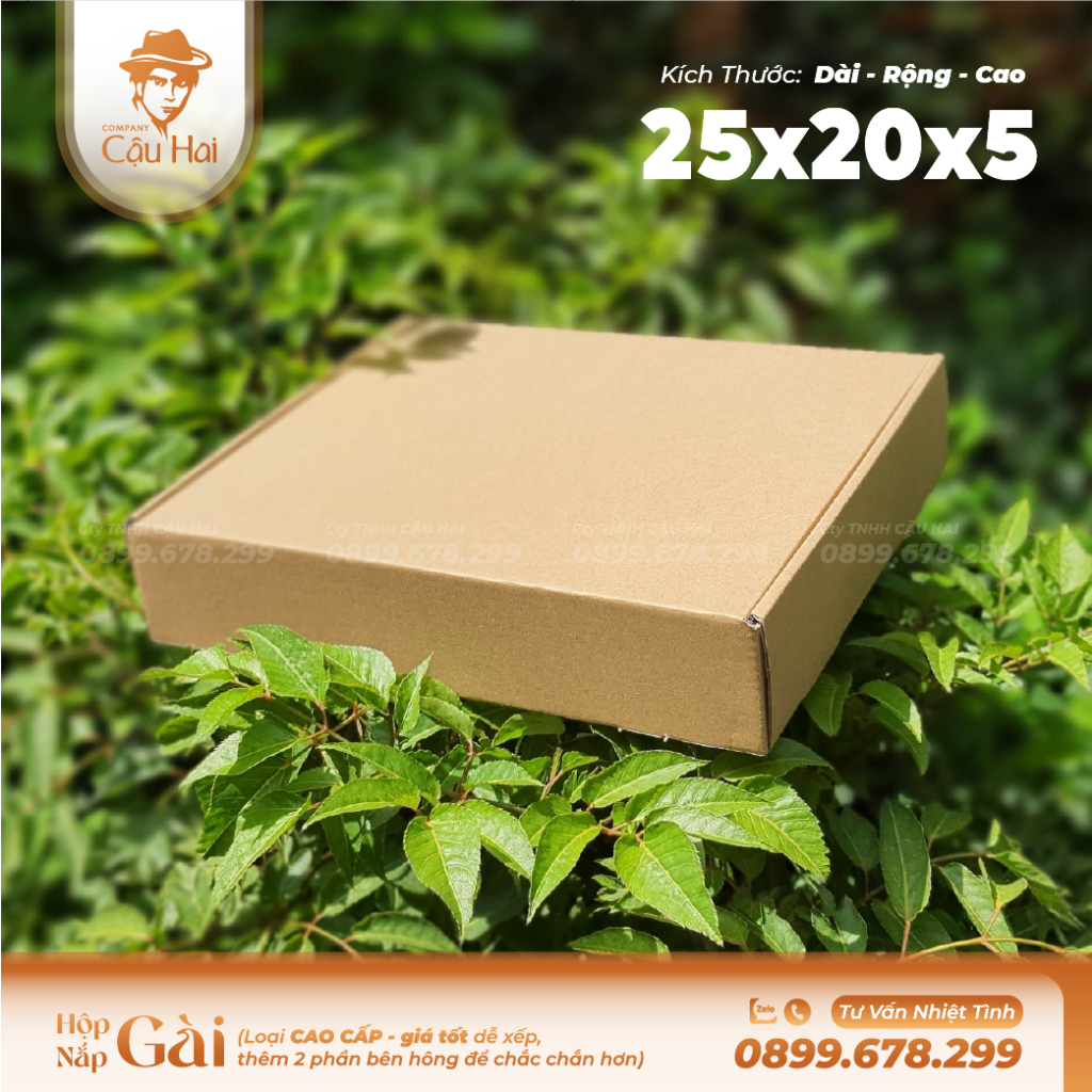 Set 20 hộp carton nắp GÀI 25x20x5