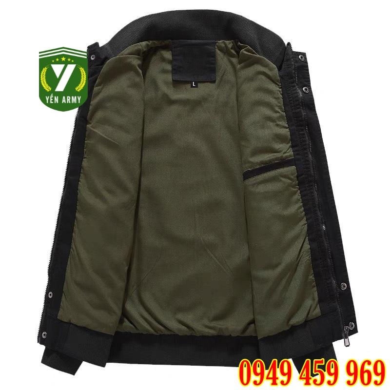 Áo Khoác Lính Nam - Áo Khoác Kaki Nam Túi Hộp Phong Cách Lính Mỹ Màu Đen / Xanh Rêu - Mã AK8003