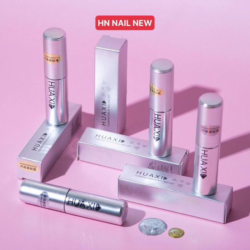Sơn mắt mèo kim cương Huaxi lẻ vàng bạc chai 15ml , làm móng HN NAIL NEW