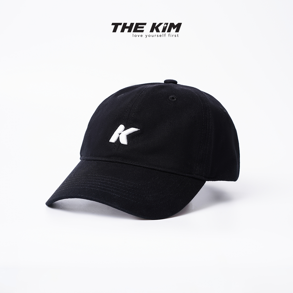 Mũ lưỡi trai đen thương hiệu The Kim thêu logo K , nón lưỡi trai đen