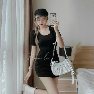 [NEW] ĐẦM ÔM BODY NHÚN HỞ LƯNG MẶC CỰC TÔN DÁNG ĐẸP XUẤT SẮC