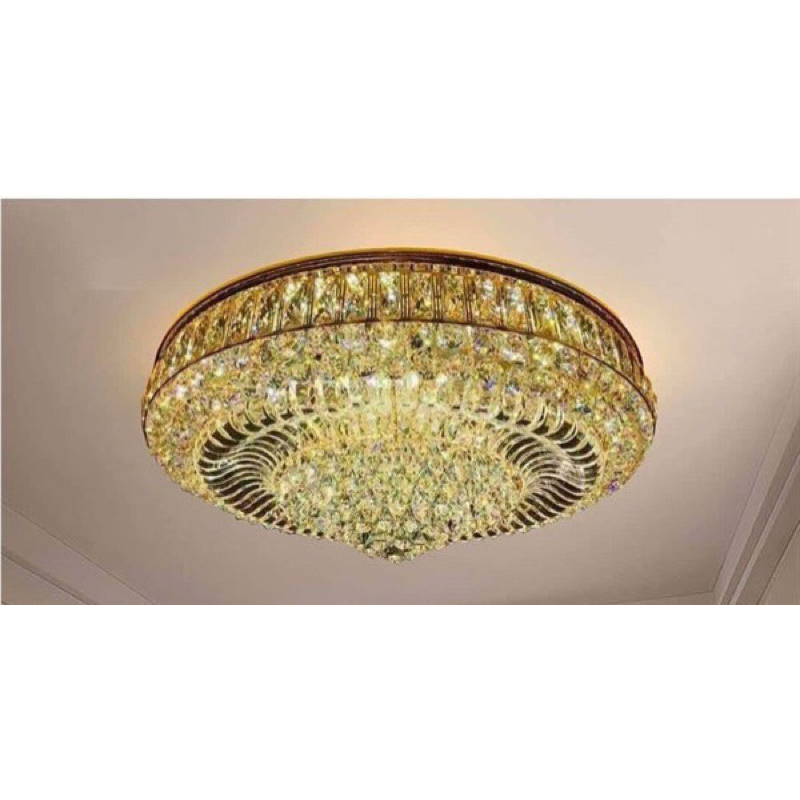 Đèn Ốp Trần Pha lê- led 3 màu ánh sáng