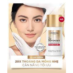 Kem chống nắng x20 thoáng da mỏng nhẹ L’Oreal Paris UV Defender Serum 50ml SPF 50++