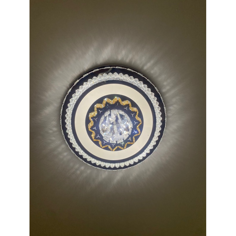 Đèn ốp trần pha lê -3 màu ánh sáng-D600