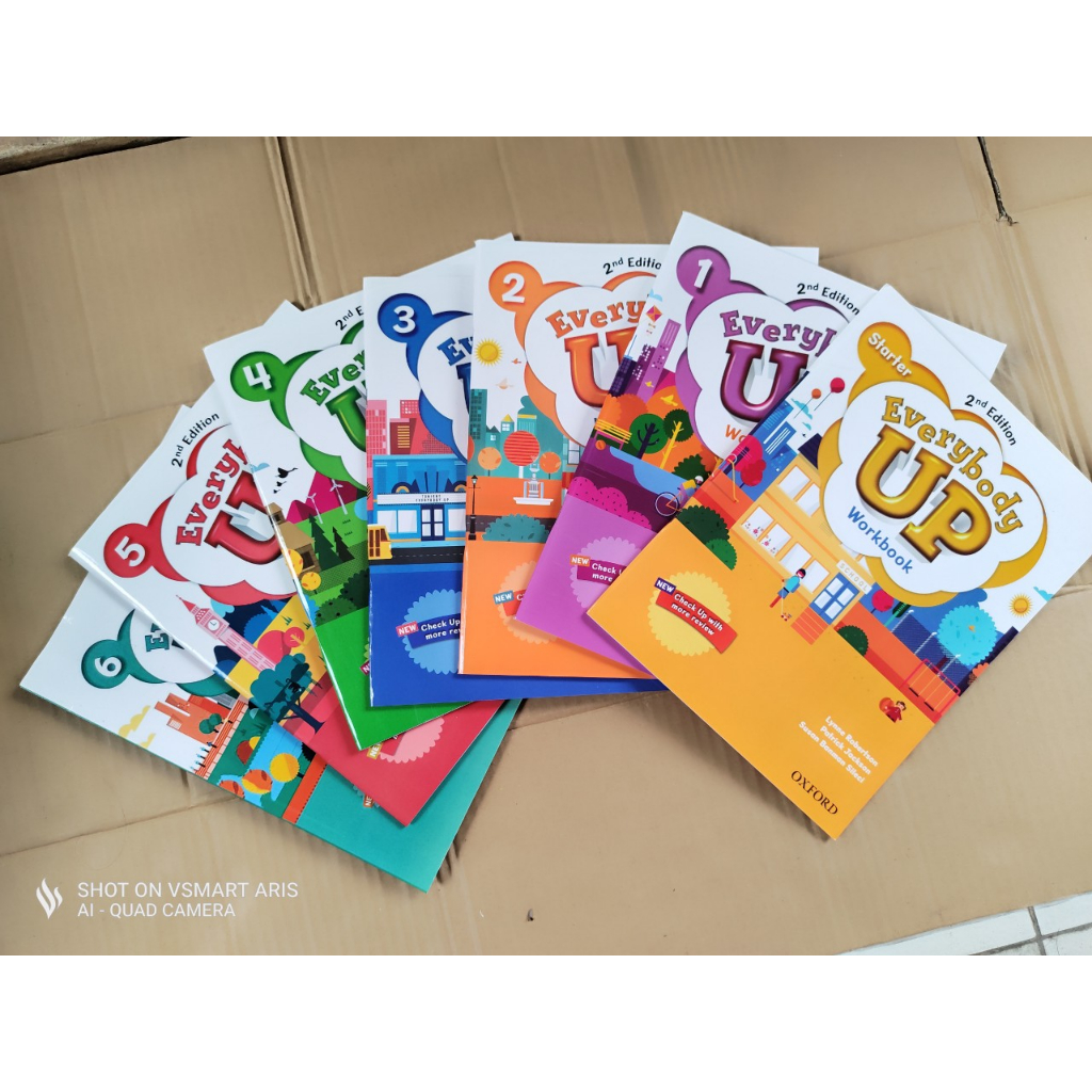 Everybody up 2nd, level starter đến 6, mỗi level gồm SB và WB- tặng file mp3