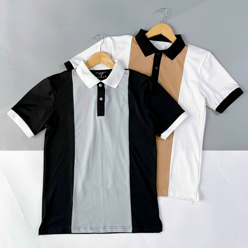 Áo thun polo ngắn tay Nam Nữ phối màu thân giữ sang trọng chất vải Poly cao cấp MCpolo417 417
