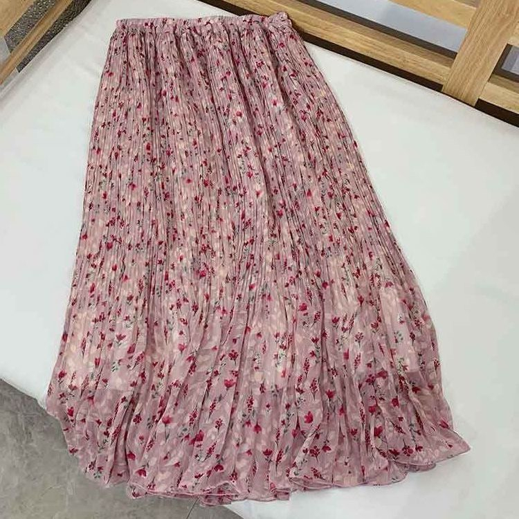 - MD03 -  CHÂN VÁY MIDI HOA NHÍ