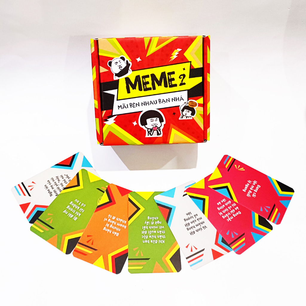 Bộ bài MEME 2 gồm 250 lá, bộ bài siêu lầy và cực kì thú vị để chơi cùng bạn bè hoặc gia đình