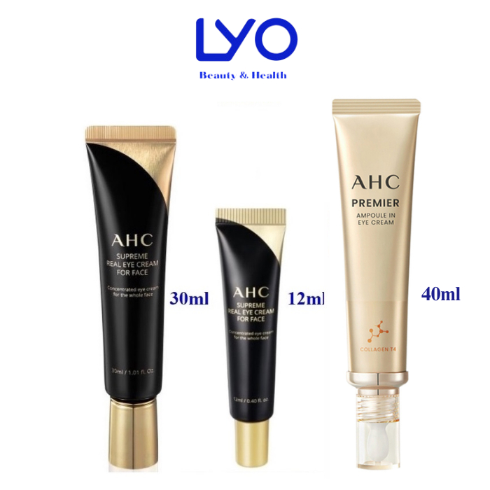 Kem Mắt AHC Ageless Real Eye Cream For Face & AHC Premier Ampoule In Eye Cream 12ml 30ml 40ml Hàn Quốc Lyo.vn