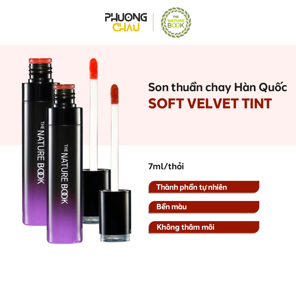 Son thuần chay Nature Book Soft Velvet Tint 7ml