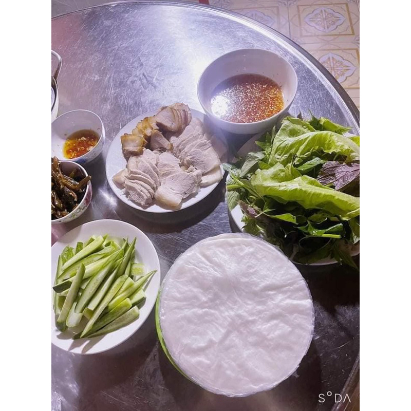 500g Bánh tráng dẻo phơi sương tây ninh cuốn thịt Không mặn - cuốn muối tôm hành phi