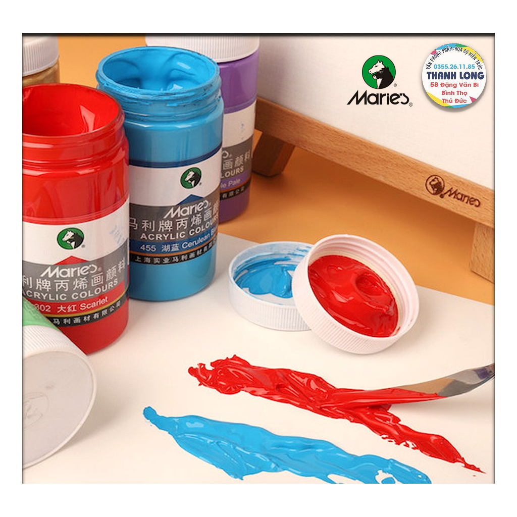 HCKT  - Màu hũ Acrylic MARIE'S - định lượng 300ml vẽ hội họa