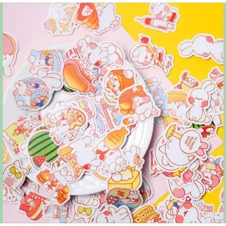 Sticker thỏ trắng đáng yêu