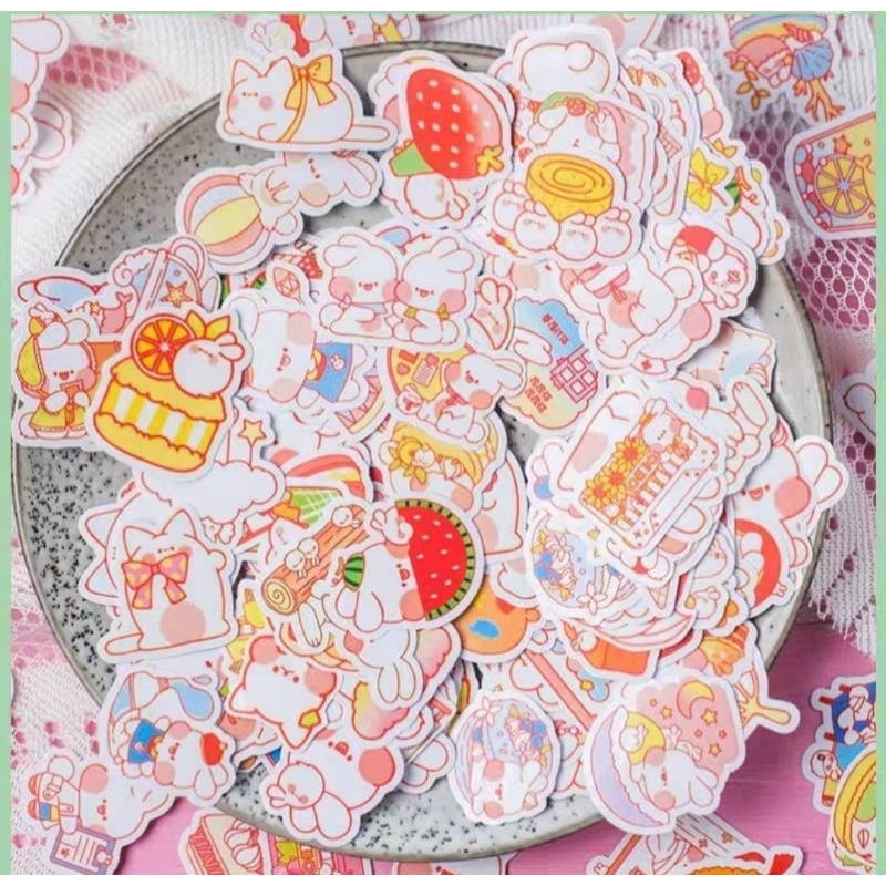 Sticker thỏ trắng đáng yêu