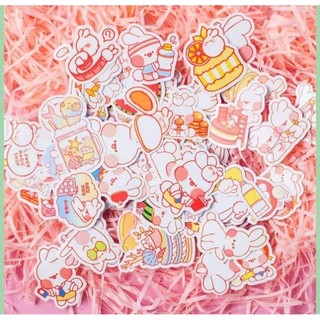 Sticker thỏ trắng đáng yêu